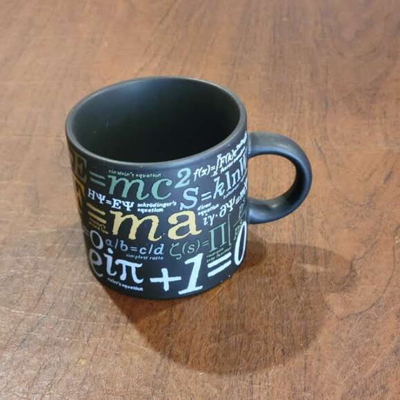 UNEMPLOYED PHILOSOPHERS GUILD Math Formulas Tea Coffee Mug 2012 - Picture 1 of 8